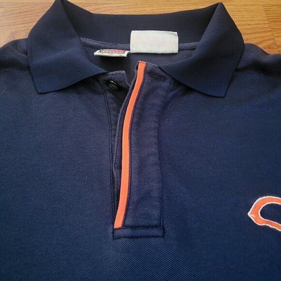 VINTAGE Chicago Bears Shirt Men's XL Blue Nike PRO LINE 1990s Polo NFL Football - Picture 5 of 15